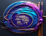 电脑三（2）班枫叶图案圆形班徽设计，诠释青春与回忆