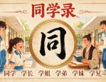 同学录简介排版设计，同窗雅称素材模板