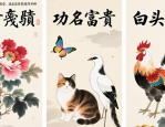 中国传统动物类吉祥图案及寓意，涵盖富贵耄耋等多种