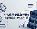 个人作品集排版设计：突出创新逻辑，少花哨多干货