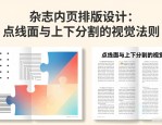 杂志内页排版设计：点线面与上下分割的视觉法则