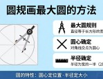 六年级圆规画圆设计图案，找最大圆巧用长方形宽