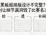 黑板报排版设计不完整？别让细节漏洞毁了比赛名次