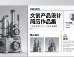 文创产品设计简历作品集排版模板