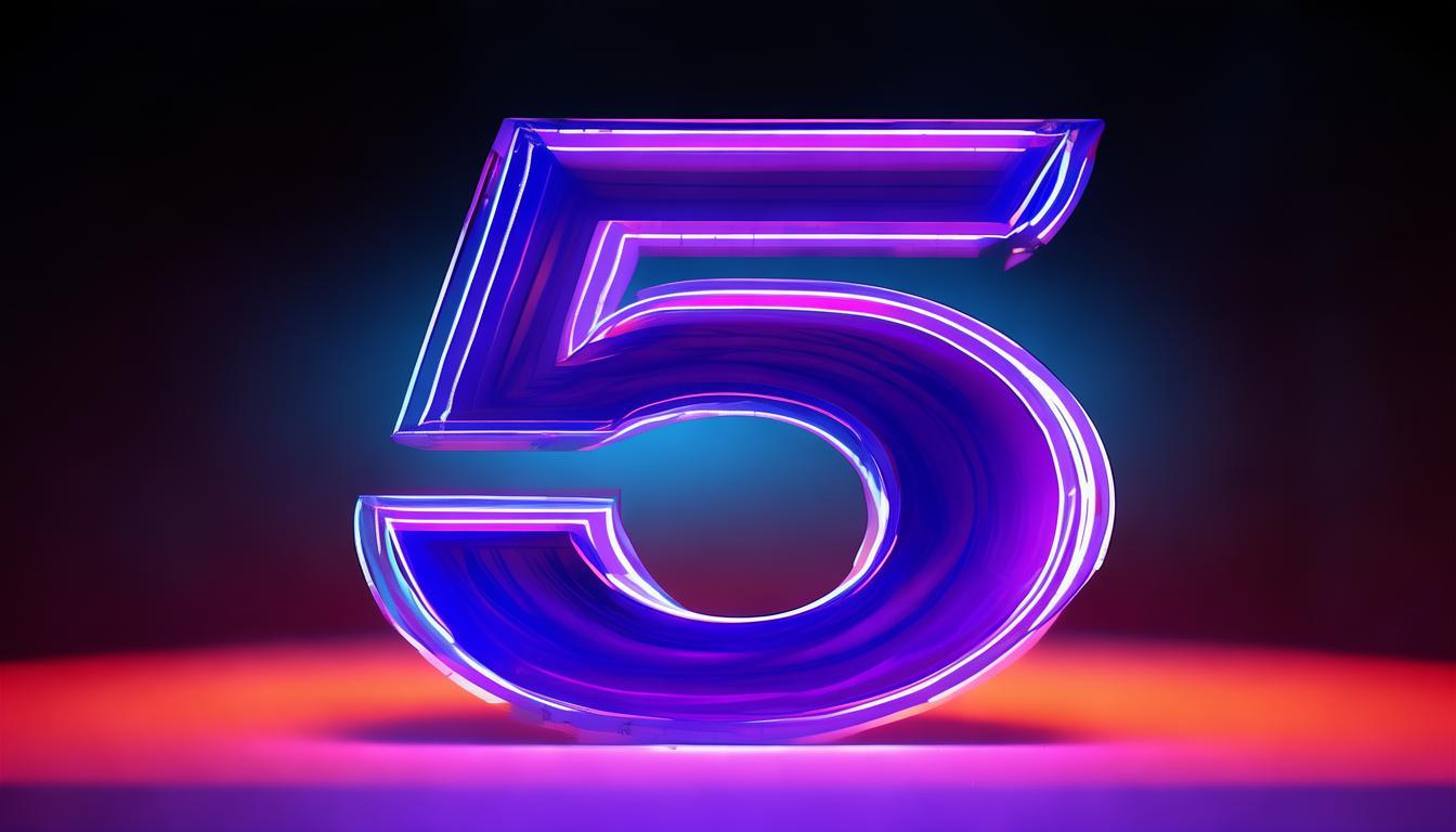 数字5LOGO设计_徽标设计图案大全_数字符号创新应用
