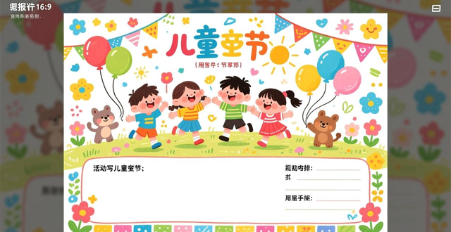 儿童板报设计图案大全_六一儿童节手抄报模板_简笔画合集