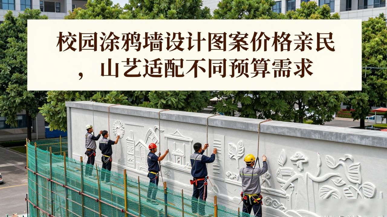 校园涂鸦墙设计图案_高性价比文化墙设计_艺术工程团队