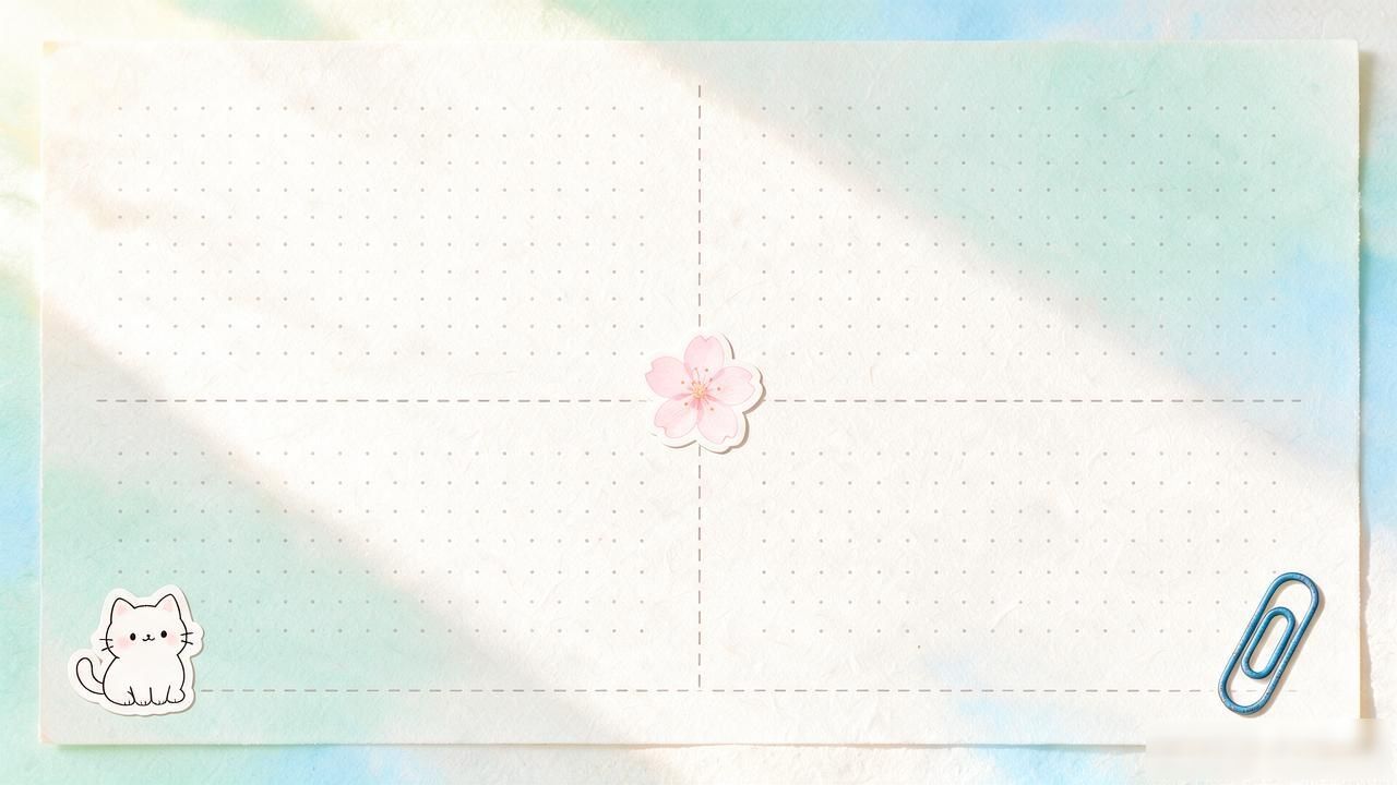 小清新排版设计_小清新手账排版设计_春日碎记跨页手账设计