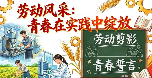青春手账·劳动印记 高一年级班级创意劳动微展览 五四精神黑板报设计_优秀板报设计图案大全
