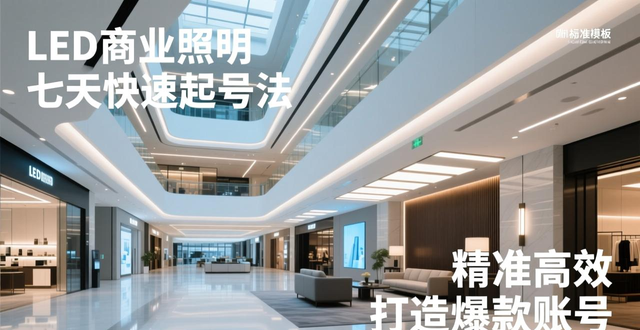 灯具设计排版_LED商业照明七天快速起号法_精准定位找方向高效创作产内容