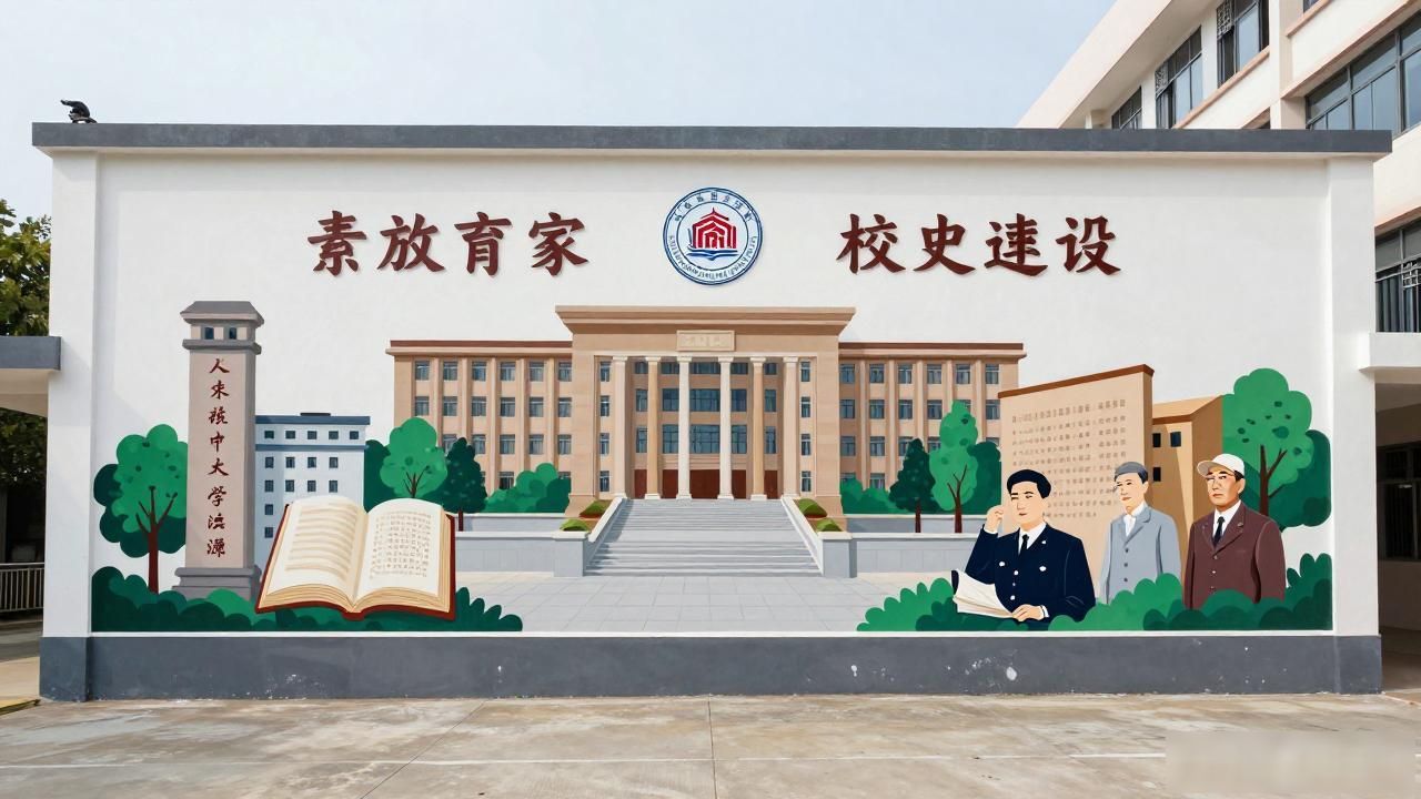 江西校园文化墙绘定制_江西校园墙绘设计服务_创意展板设计图案大全