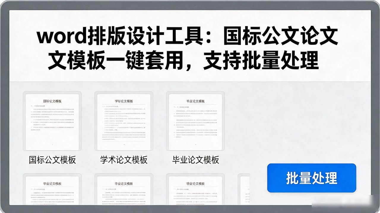 免费轻量Word排版软件_Word批量排版工具_word排版设计