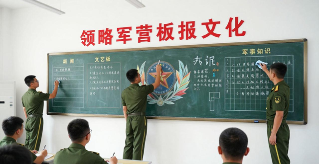 军营板报制作教程_黑板报标题设计排版_板报排版设计技巧