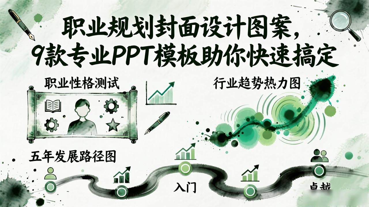 职业规划封面设计图案_职业规划PPT模板_求职简历PPT模板