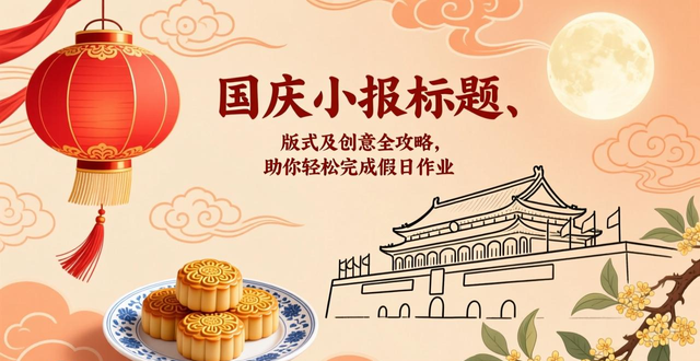 国庆小报标题推荐_板报设计图案大全中秋_国庆小报创意排版