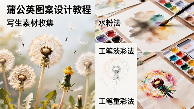 图案造型写生方法_蒲公英设计图案_图案设计素材收集