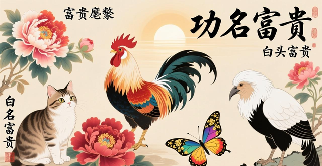 中国传统吉祥图案寓意动物类_富贵耄耋图案寓意解读_吉祥物设计图案及寓意