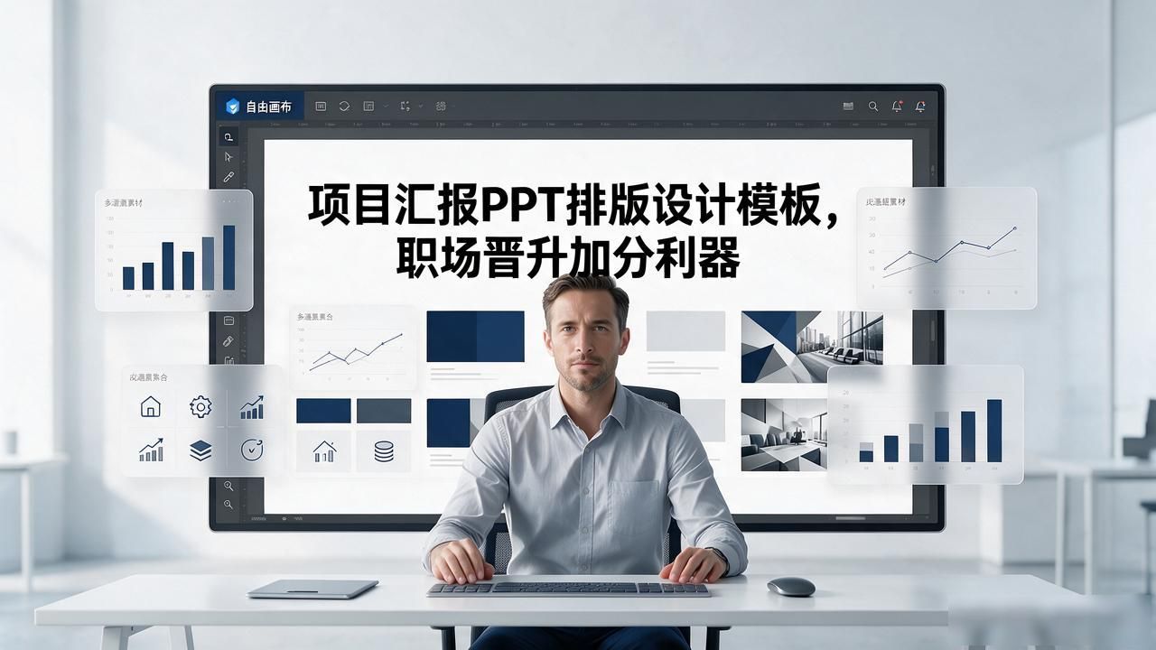 排版设计模板_项目汇报PPT模板_职场晋升PPT技巧