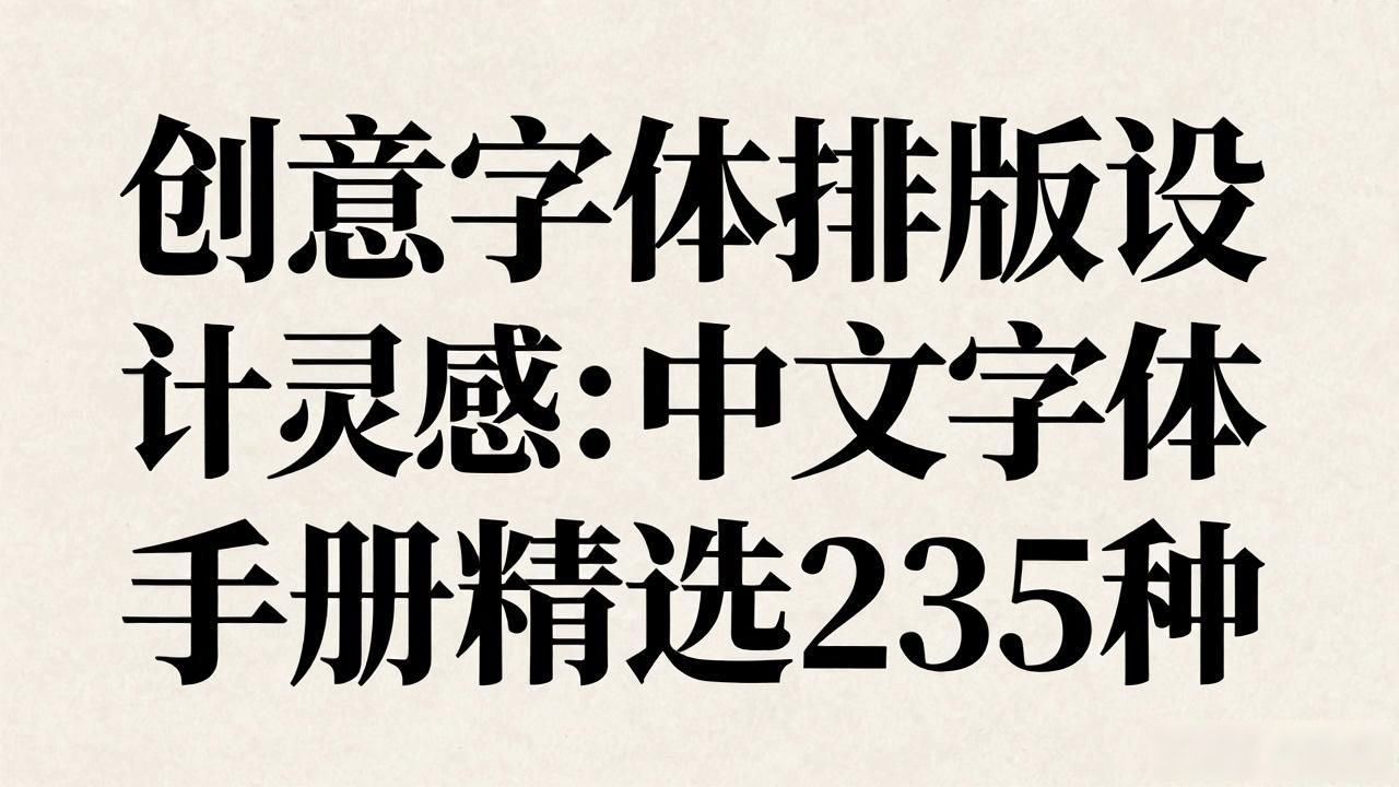 创意字体排版设计_中文字体应用手册Ⅰ 杨林青 方正字库