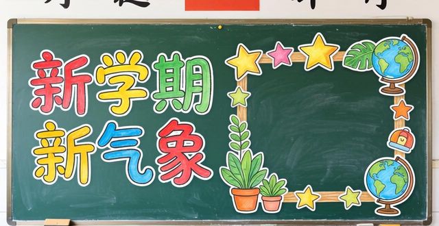 新学期新气象作文范文_新学期新气象电子板报设计_单位板报设计图案大全