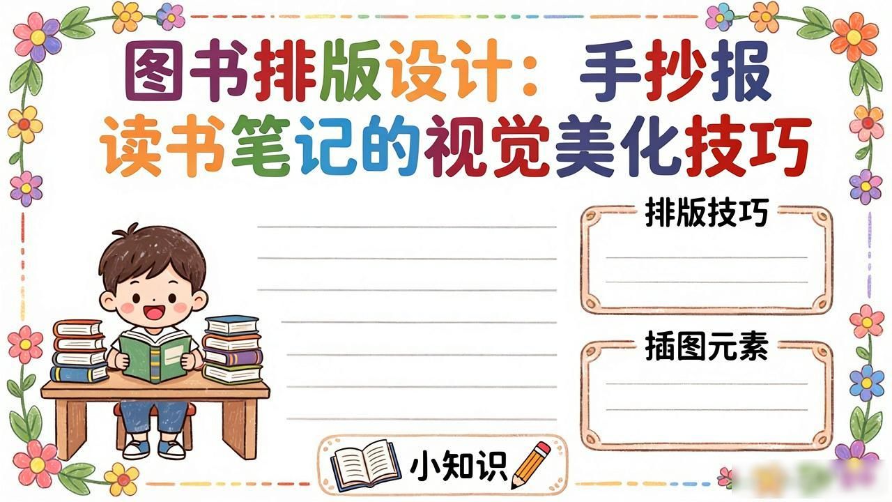 读书笔记手抄报_图书排版设计_手抄报色彩设计