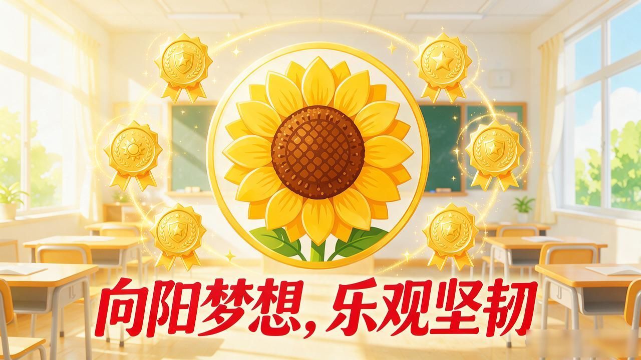 向日葵班班训 乐观向上 坚韧不拔 勤奋努力 友爱互助 班级管理 家校共育 向日葵之星 学习之星 纪律之星 劳动之星_向日葵班徽设计图案