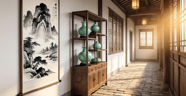 新中式空间优化设计_老小区旧房改造现代新中式_走廊文化设计图案