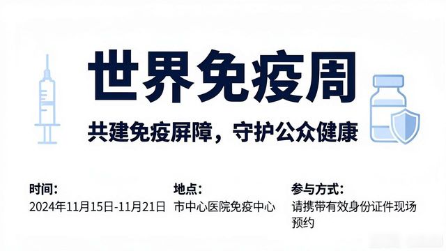 医疗行业公众号排版模板_世界免疫周主题设计_设计与排版