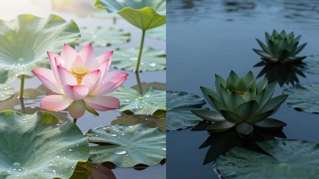 莲花设计图案大全_植物分类学荷花与莲花差异_中国传统文化荷花与莲花区别