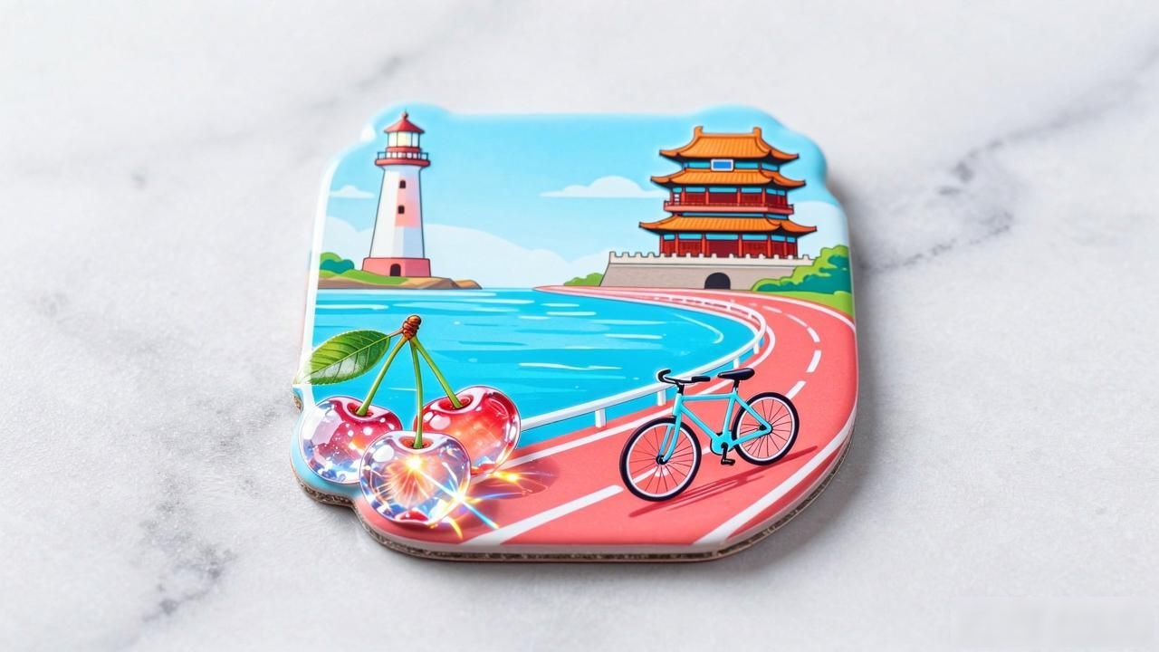 烟台文创产品_莱山特色冰箱贴_烟台城市地标设计图案