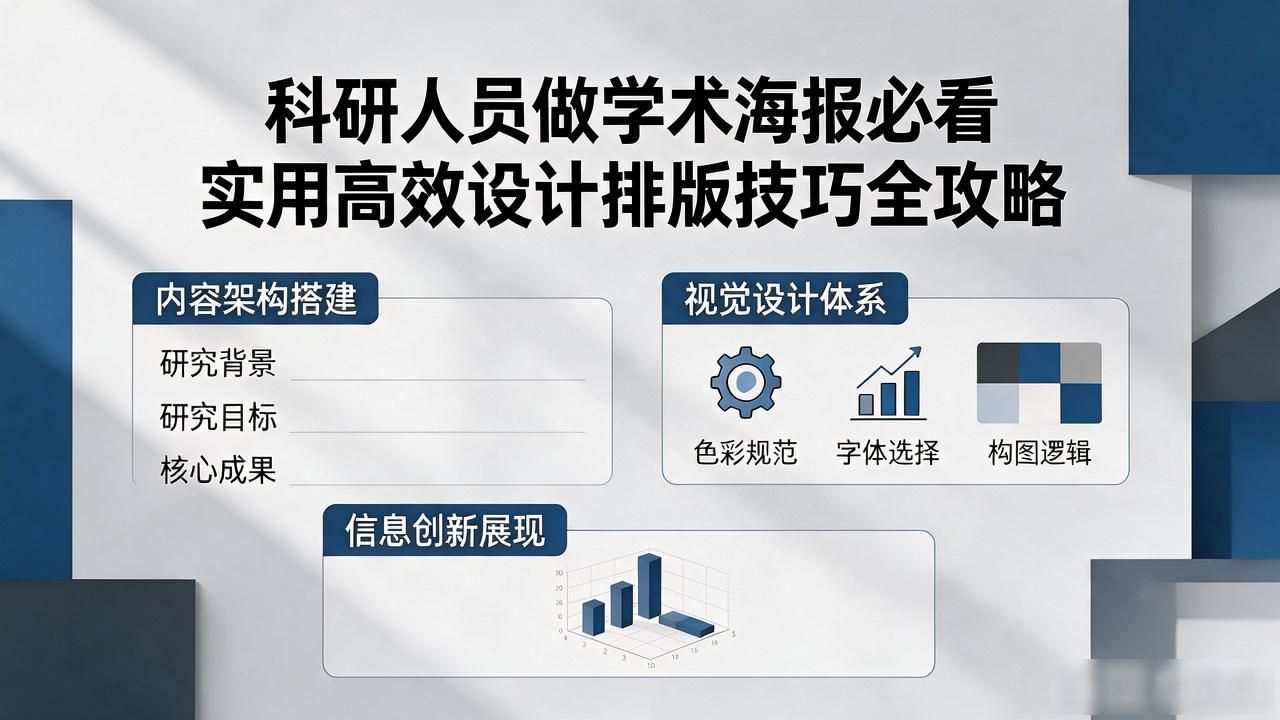 学术海报制作流程_内容规划视觉设计_设计排版技巧