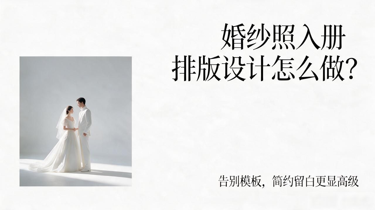 婚纱照相册排版设计_婚纱照入册排版设计_简约留白婚纱照排版