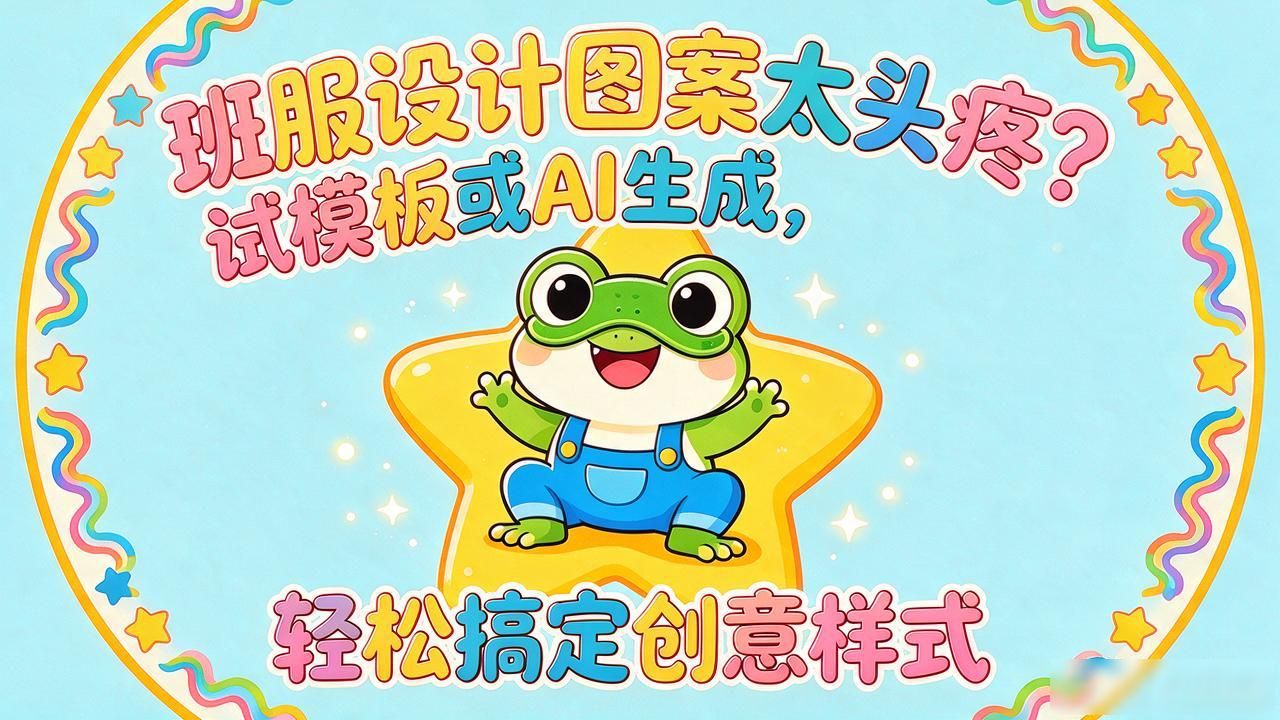 班级班徽设计教程_AI生成班级班徽步骤_班服设计图案 模版