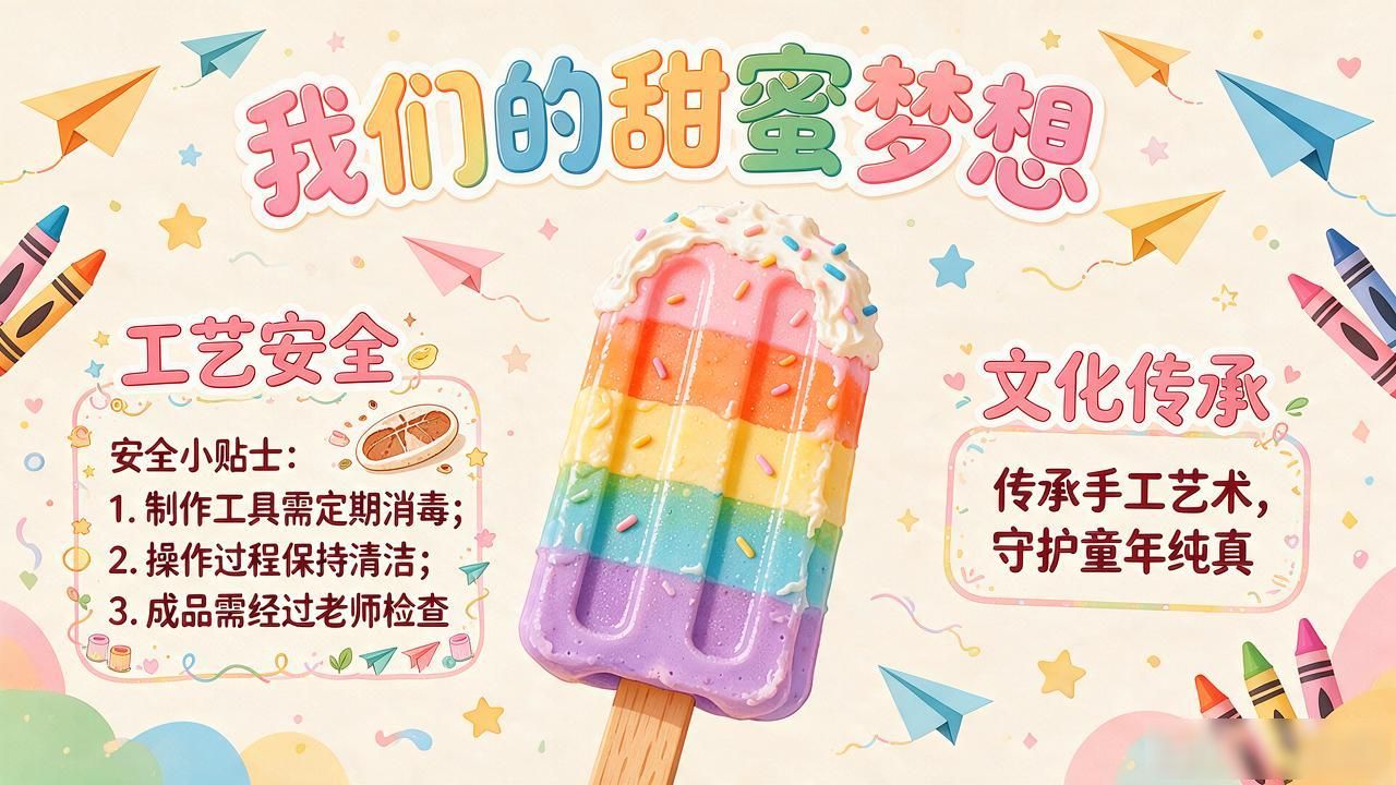 幼儿园大厅文化墙_创意展板排版设计模版_创意雪糕版式展示空间