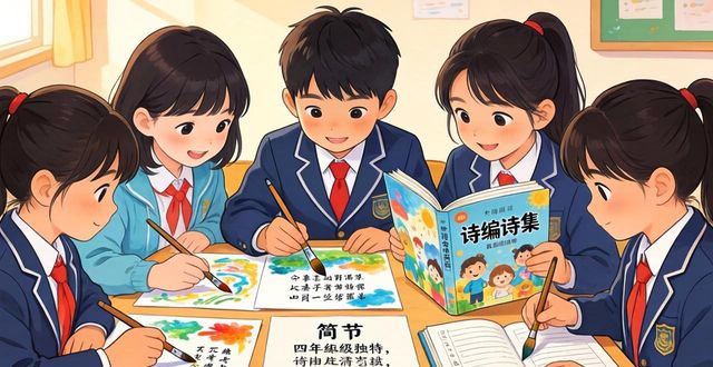 诗歌创作小组合作_四年级创编诗集活动_诗集封面排版设计