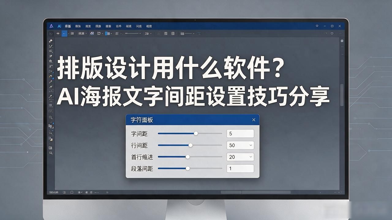排版设计用什么软件_AI软件字间距设置方法_海报文字排版技巧