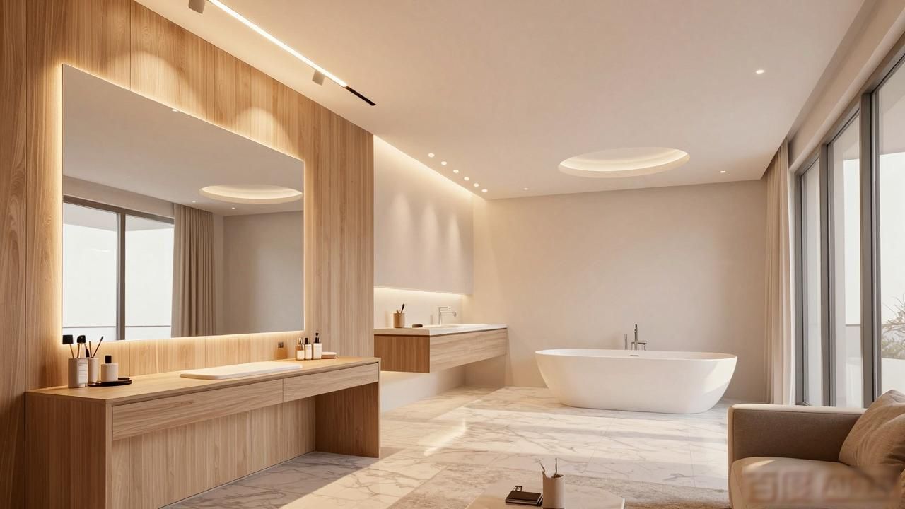 灯具排版设计图片欣赏_无主灯客厅_灯光设计