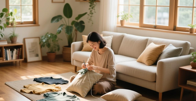 t桖衫创意设计图案_旧T恤改造方案_零成本收纳篮制作教程