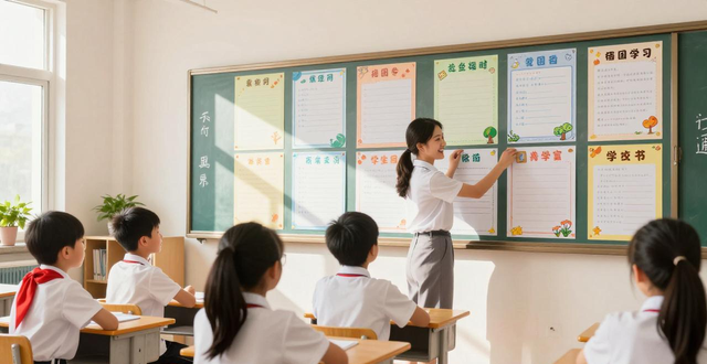 手抄报排版设计_小学三年级教室文化墙布置_新学期文化墙电子小报模板