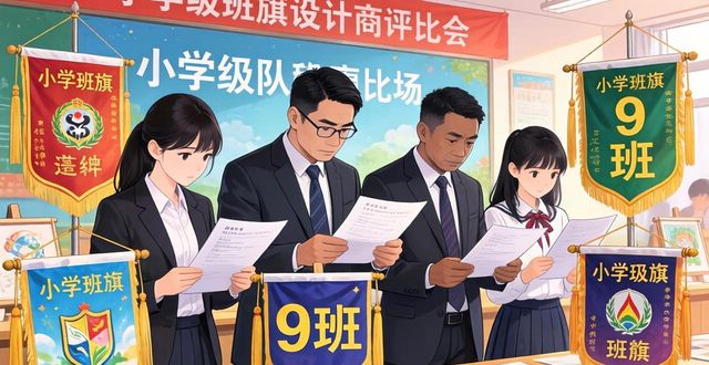 衢州市江山经济开发区小学校长升班旗活动_最美班级班旗设计大赛_9班旗设计图案大全