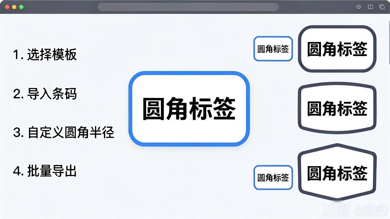 圆角标签设计_设计排版技巧_领跑标签条码打印软件教程