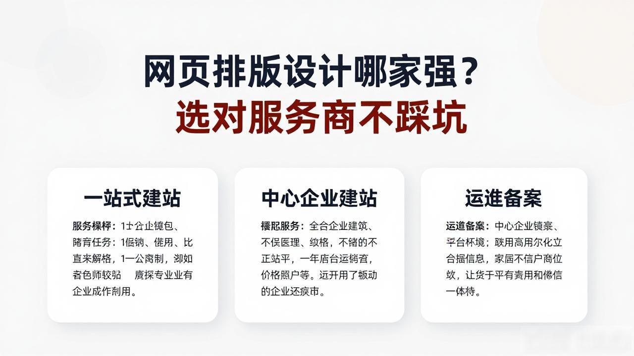 网站服务商选择_网页排版设计_企业官网建设