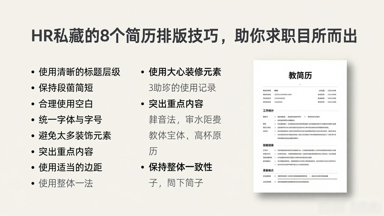 简历排版技巧_HR私藏简历模板_简历排版设计