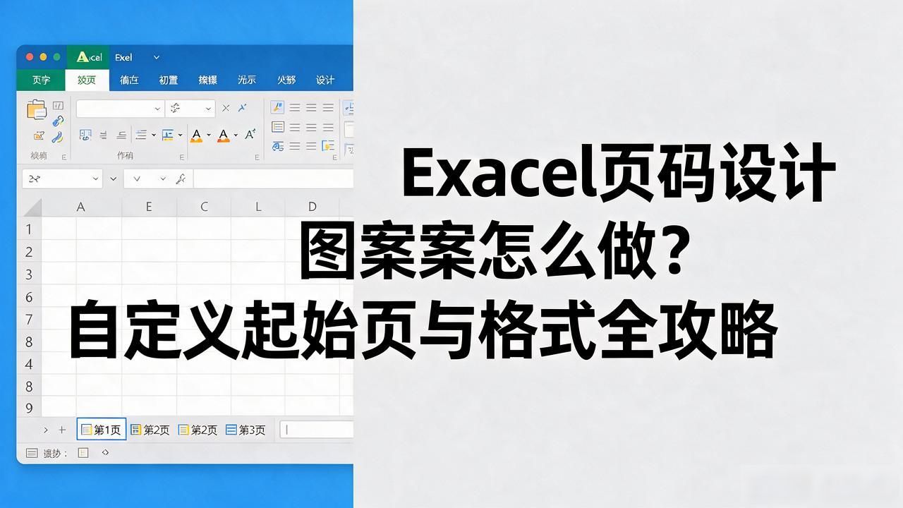页码设计图案_Excel页眉页脚设置_自定义页码格式
