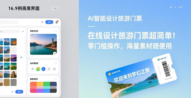 门票设计排版_零门槛拖拽创作素材_旅游门票在线设计流程