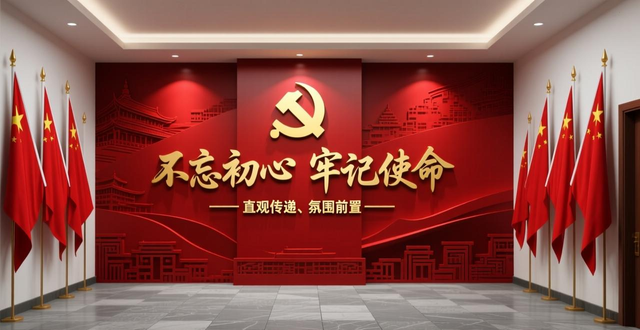 展板设计排版技巧_党建文化空间设计_校园党建文化建设