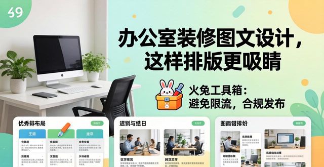 办公室装修AI图文简约设计 小红书爆款逻辑 火兔工具箱_简洁排版设计