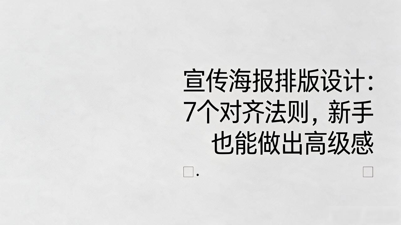 宣传海报排版设计_海报排版法则_对齐对比留白