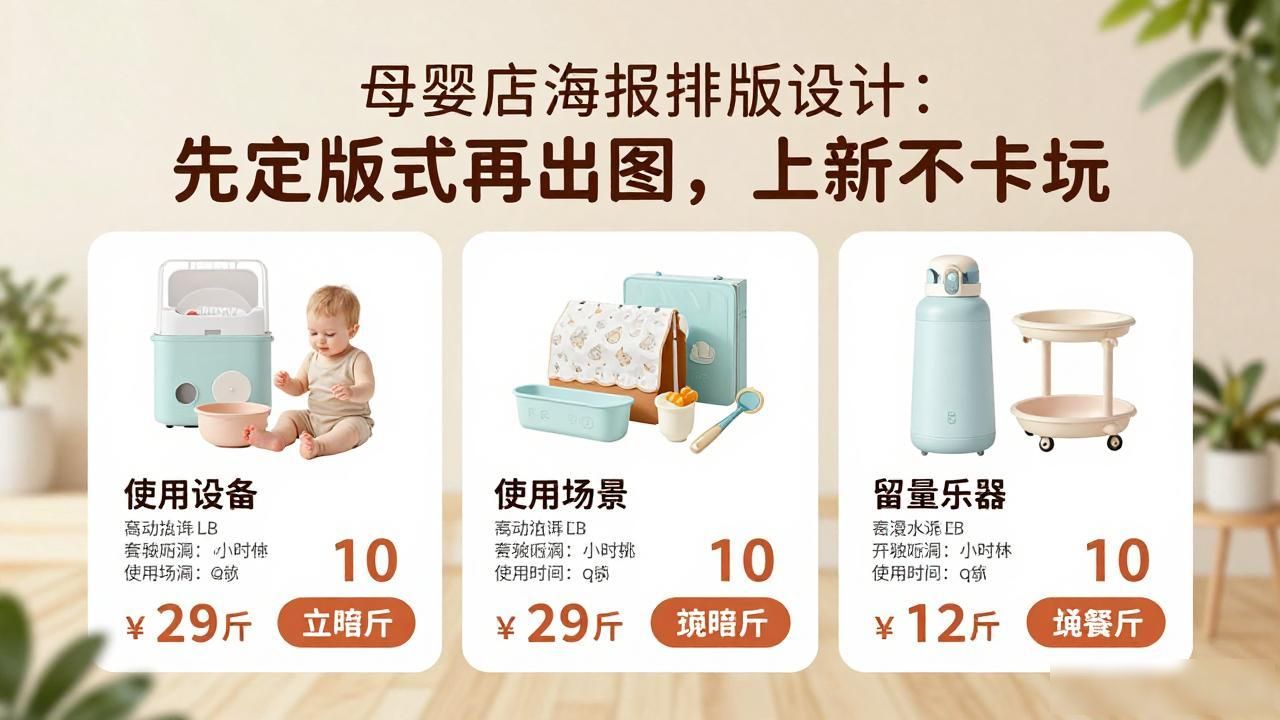 母婴活动海报设计流程_运营定海报方向_画报排版设计