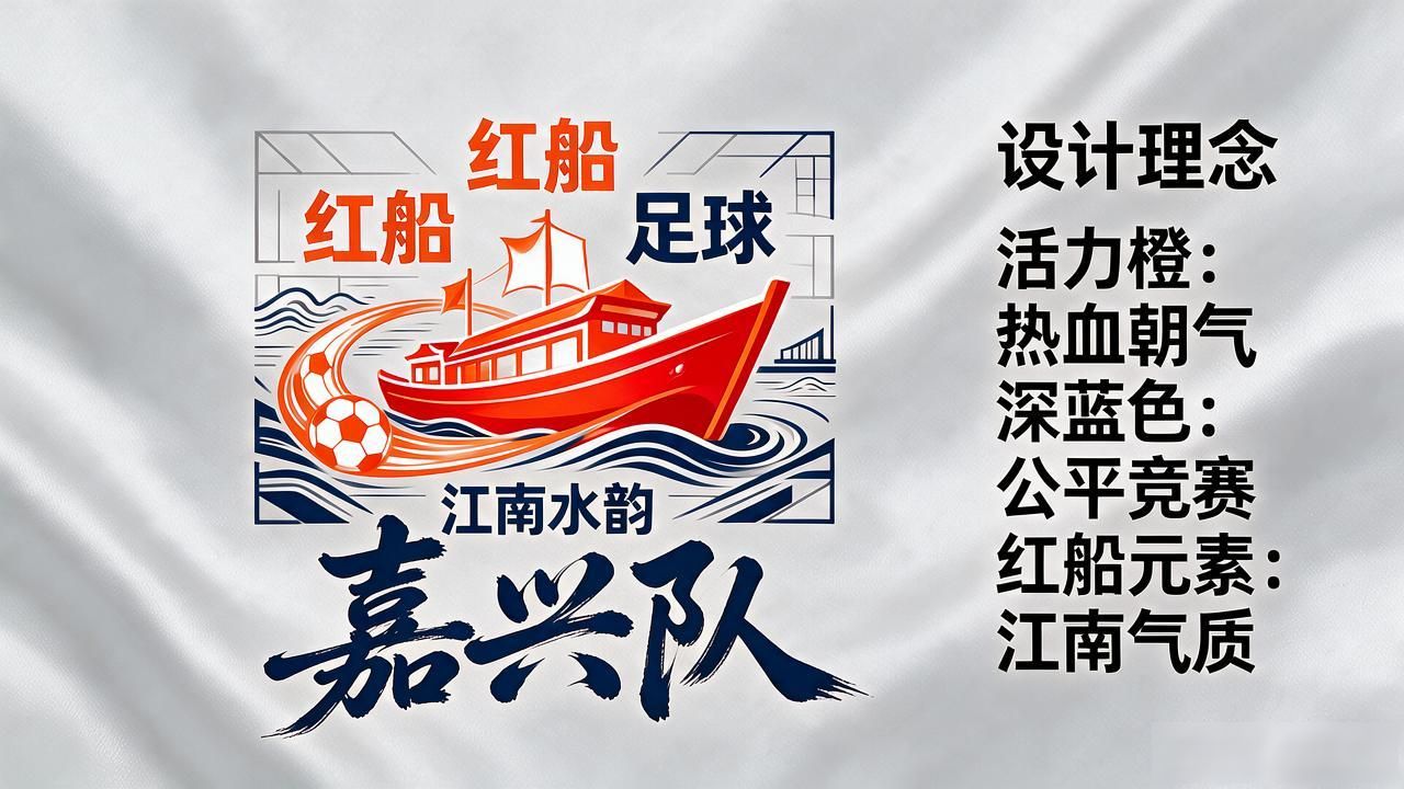红船精神足球队徽_队徽设计图案_嘉兴队徽设计